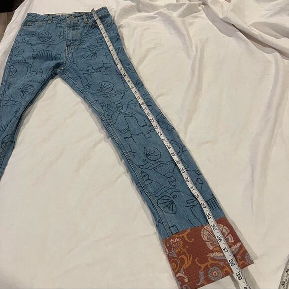 Gorman x Monika Forsberg Elephant Teapot Jeans size 6AU 2US - Picture 8 of 12